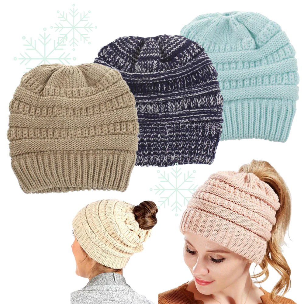 Bonnet à trou pour queue de cheval et chignon