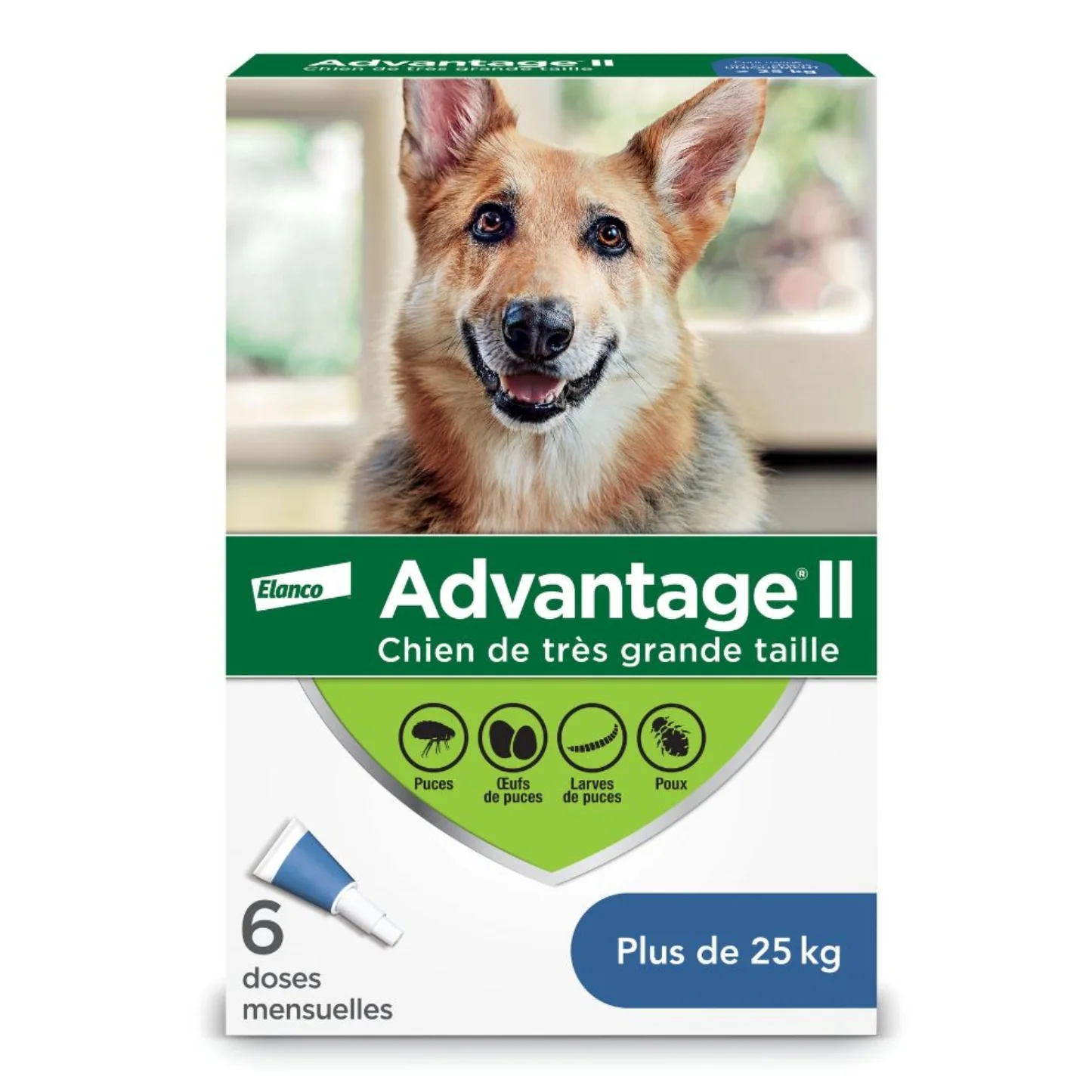 ADVANTAGE II | Traitement anti-puces pour chien / Plus de 25 kg