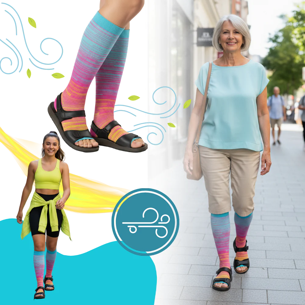 Chaussettes de compression élastiques pied ouvert – Image 5